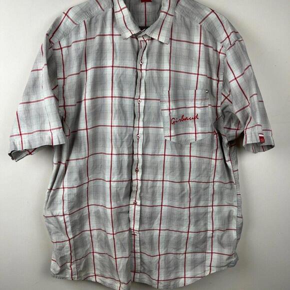 Marithe Francois Girbaud Shirt Mens XL VTG Plaid Gray Button y2k - Picture 1 of 4